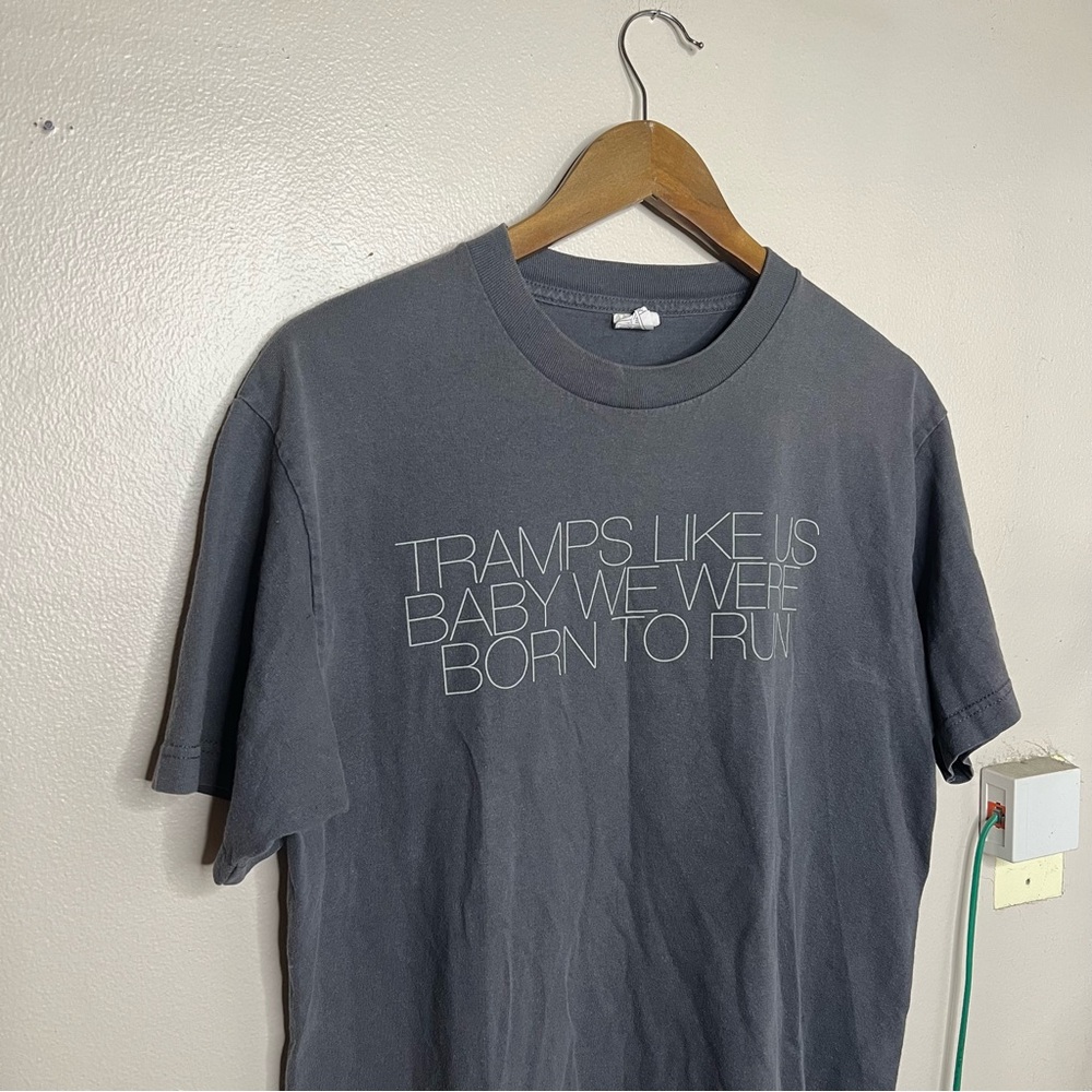 Bruce Springsteen Band Graphic Tee Shirt M Born to Run Tramps Like Us Lyrics - Picture 5 of 8